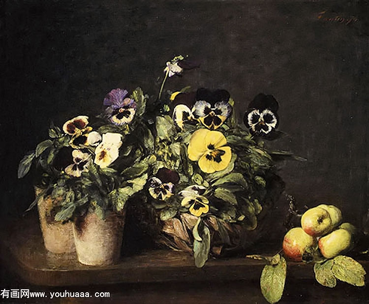 :ɫ - still life with pansies