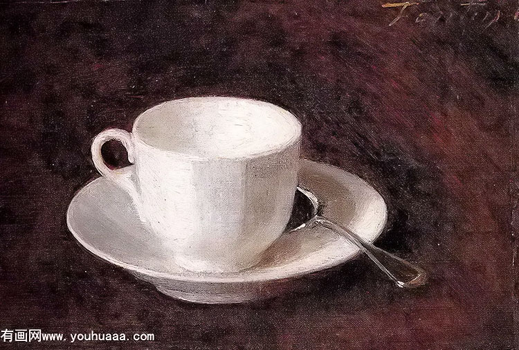 white cup and saucer