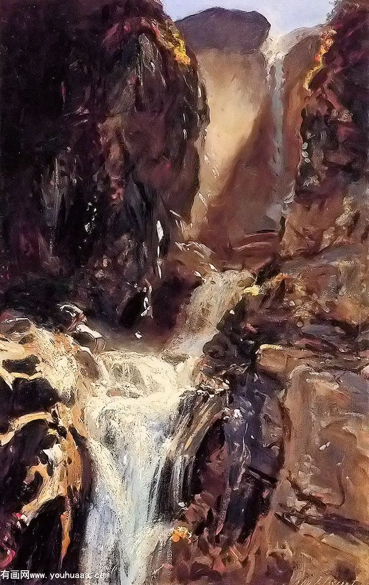 a waterfall