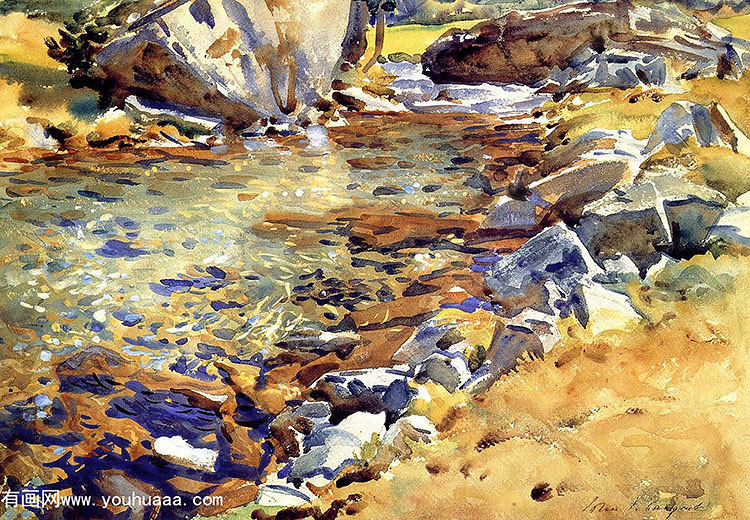 brook among rocks