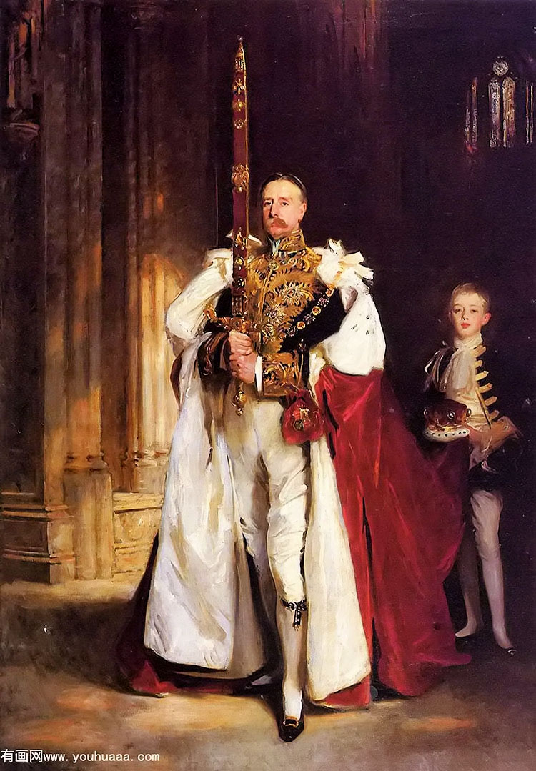 charles stewart, sixth marquess of londonderry, carrying the great sword of state at the coronat