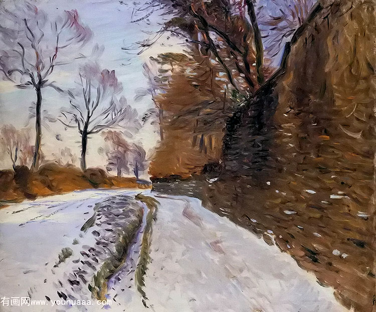 country road in winter