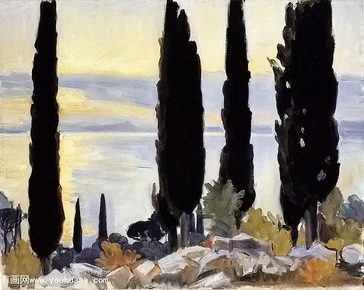 cypress trees at san vigilio