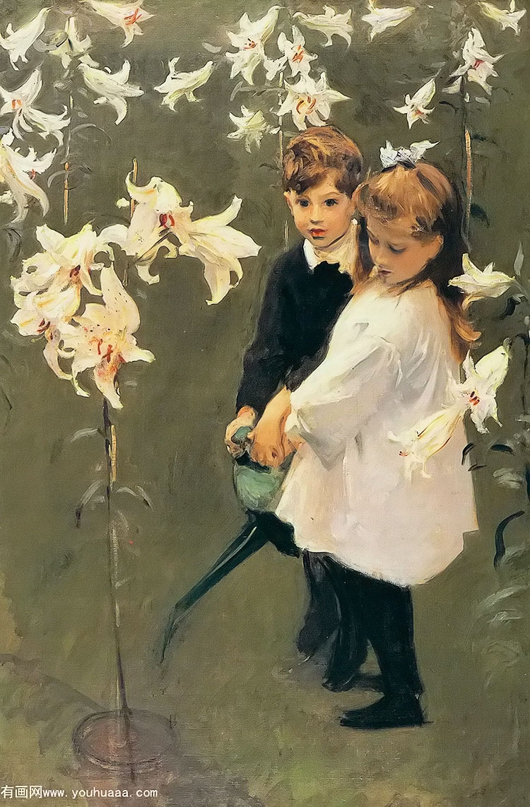 john singer sargent garden study of the vickers children