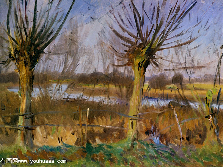 landscape with trees calcot