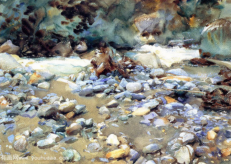 purtud, bed of a glacier torrent