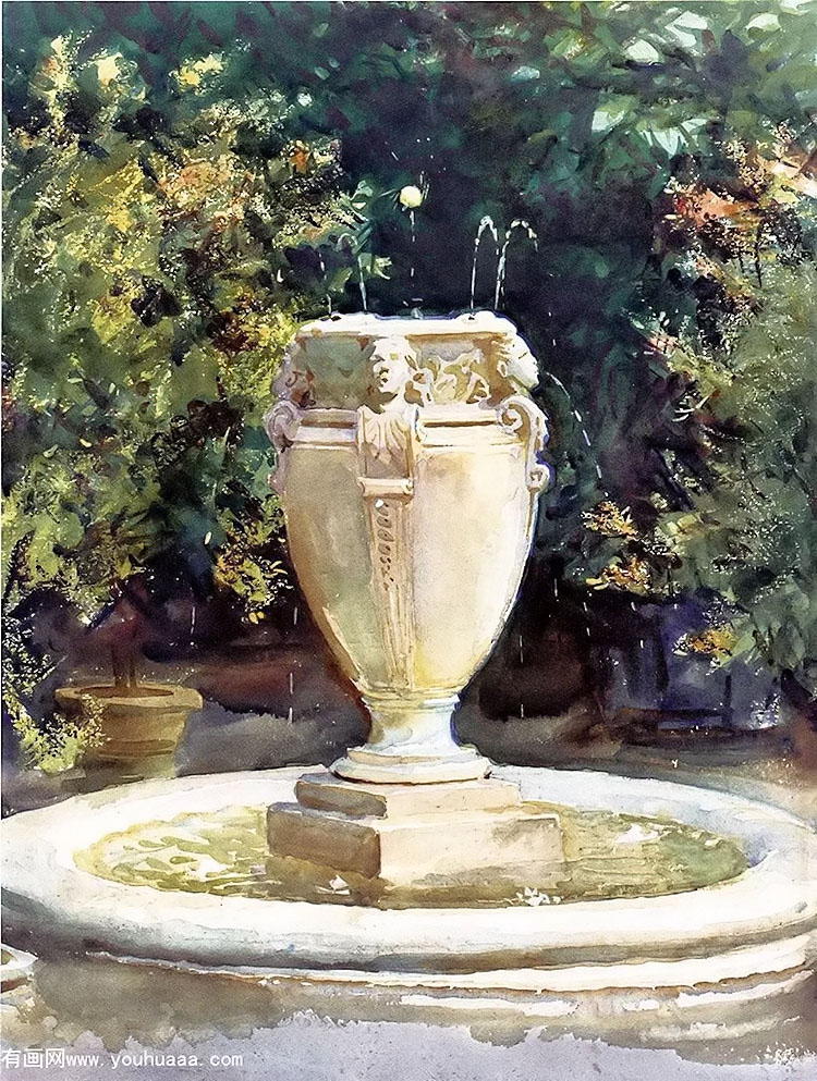 vase fountain, pocantico