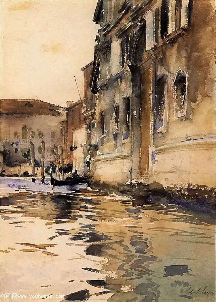 venetian canal, palazzo corner