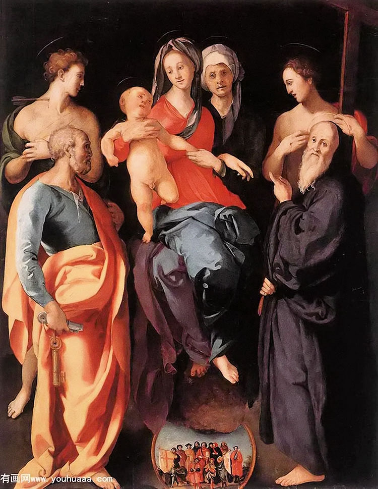 ʥĸʥȼʥͽ - madonna and child with st anne and other saints