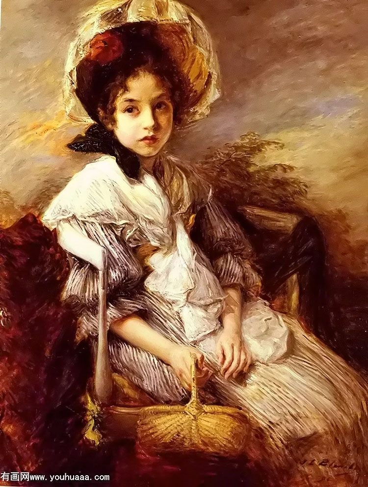 ڲǰŮ - portrait of a girl seated in a landscape