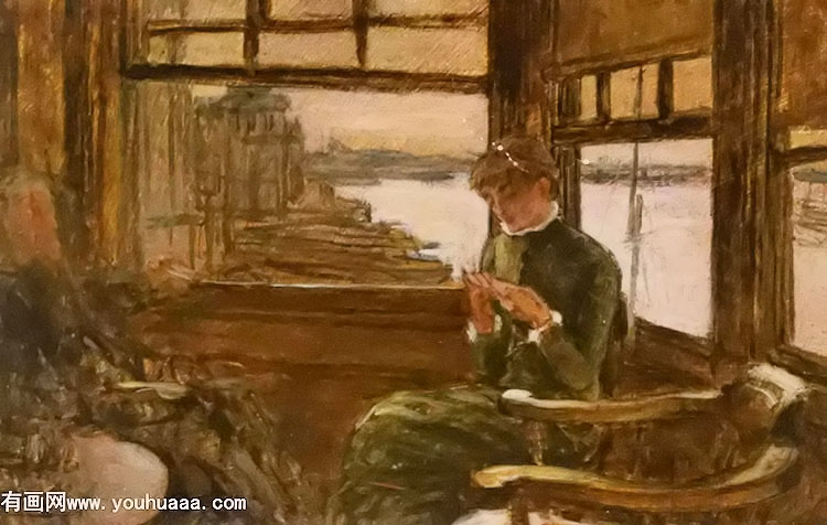 study of cathleen newton in a thames side tavern