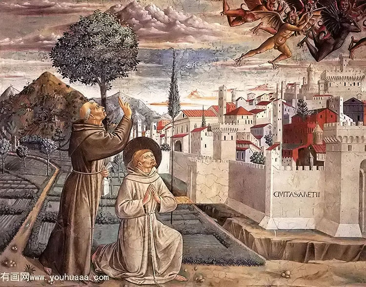 scenes from the life of st francis (scene 6, north wall)