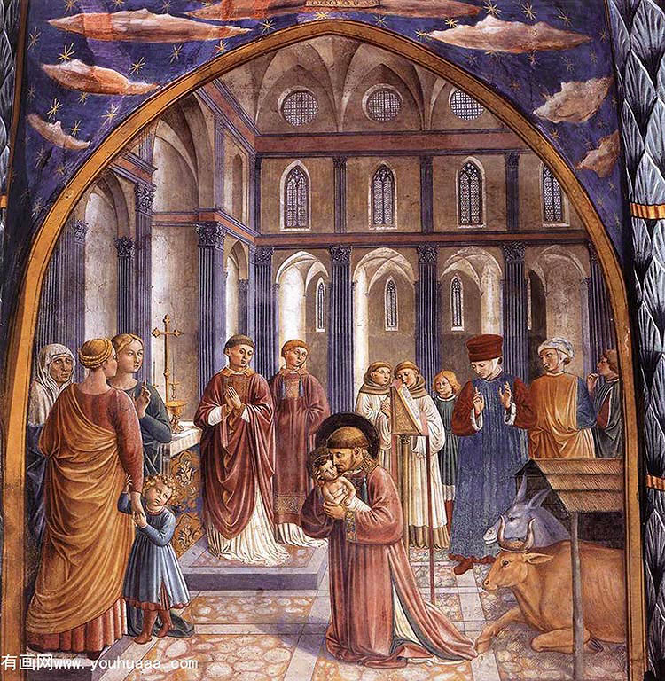 scenes from the life of st francis (scene 9, north wall)