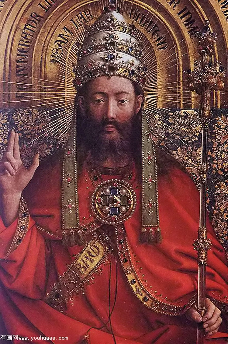 the ghent altarpiece god almighty [detail]