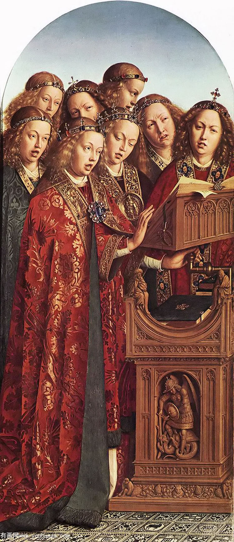 the ghent altarpiece singing angels