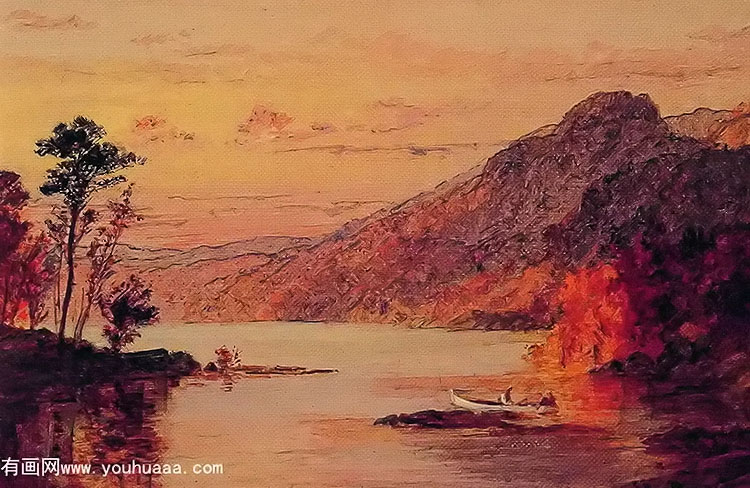 lake scene, catskill mountains