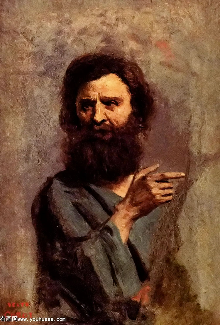 head of bearded man