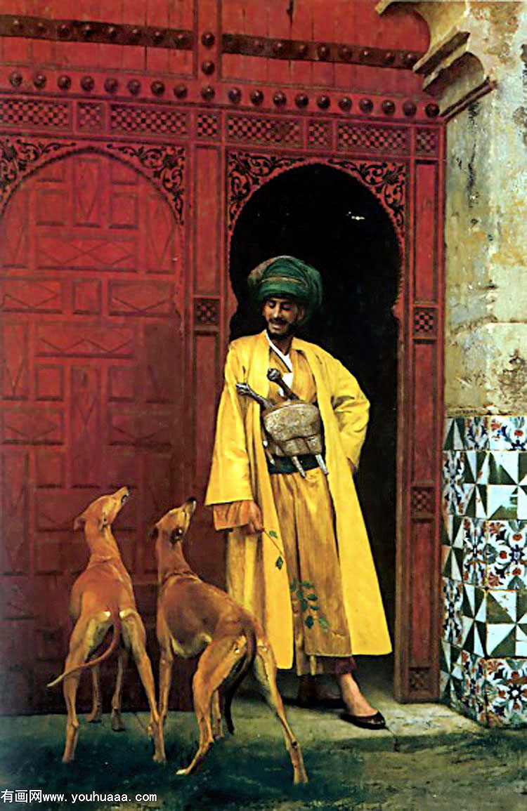 Ĺ - an arab and his dogs