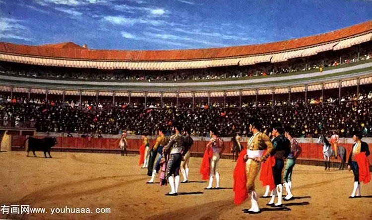 ţ - plaza de toros, the entry of the bull