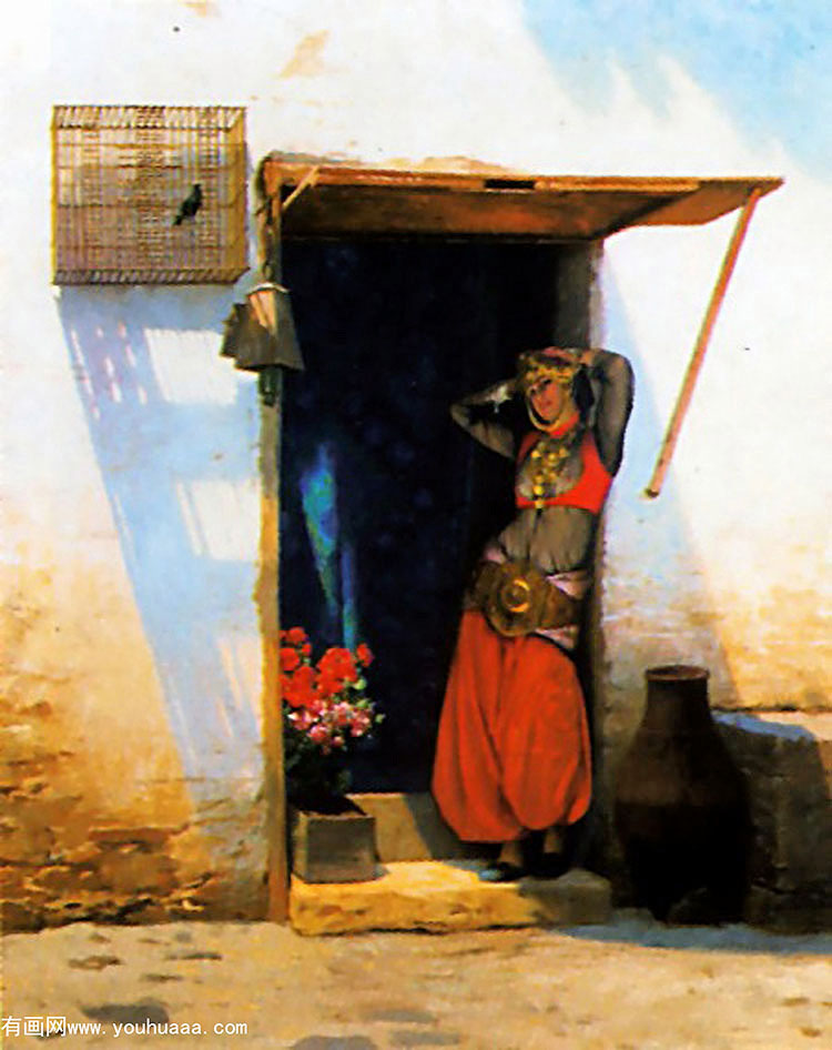 ƾŶĿŮ - woman of cairo at her door