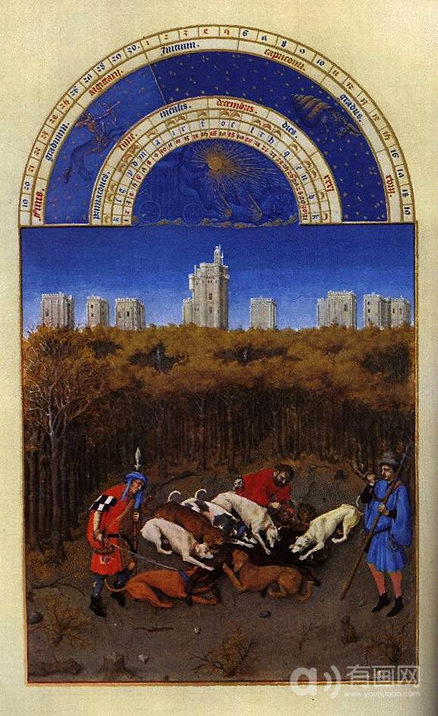 ʮ - les tres riches heures du duc de berry decembre (december)