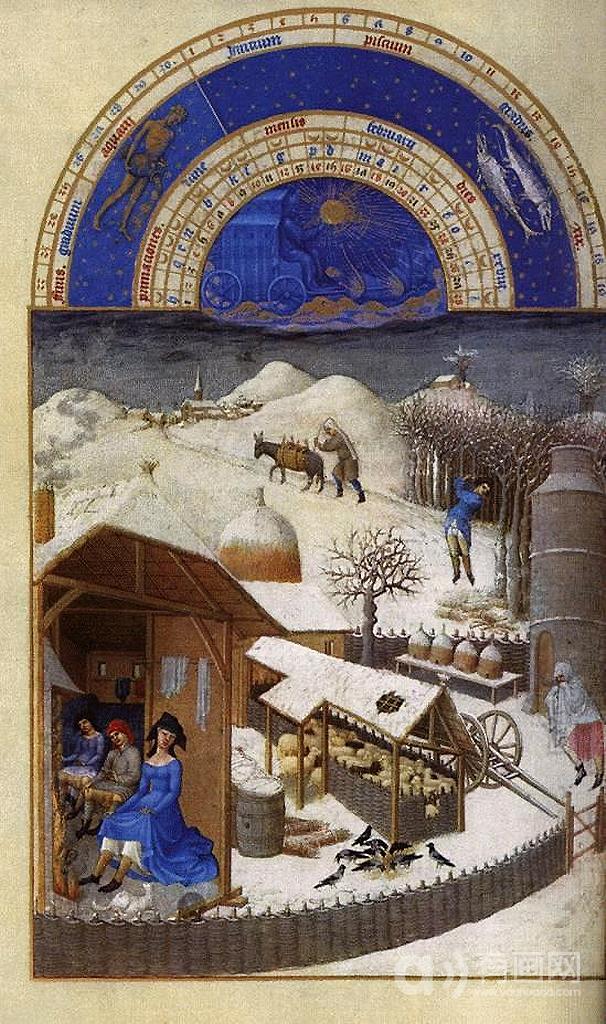  - les tres riches heures du duc de berry fevrier (february)