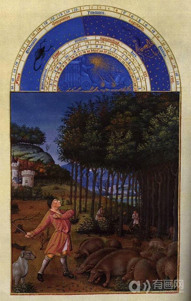 ʮһ - les tres riches heures du duc de berry novembre (november)