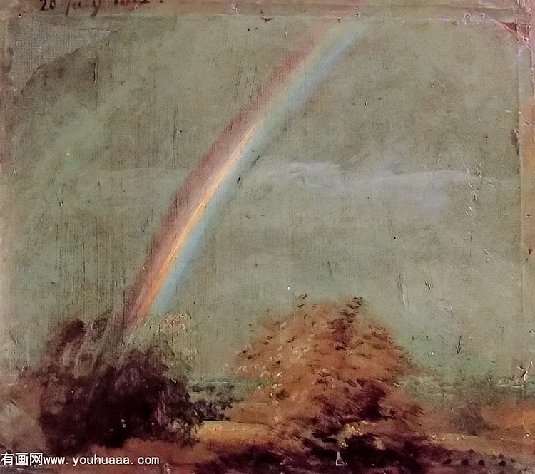 landscape with a double rainbow