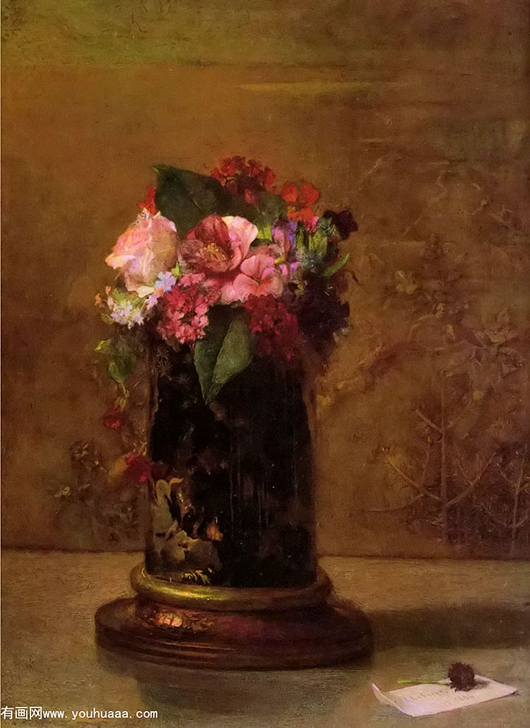 flowers in a japanese vase