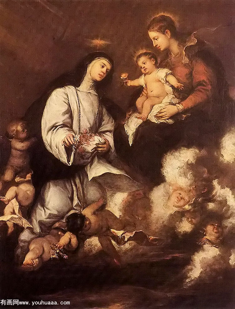 ʥŮʥĸǰ - st rose of lima before the madonna