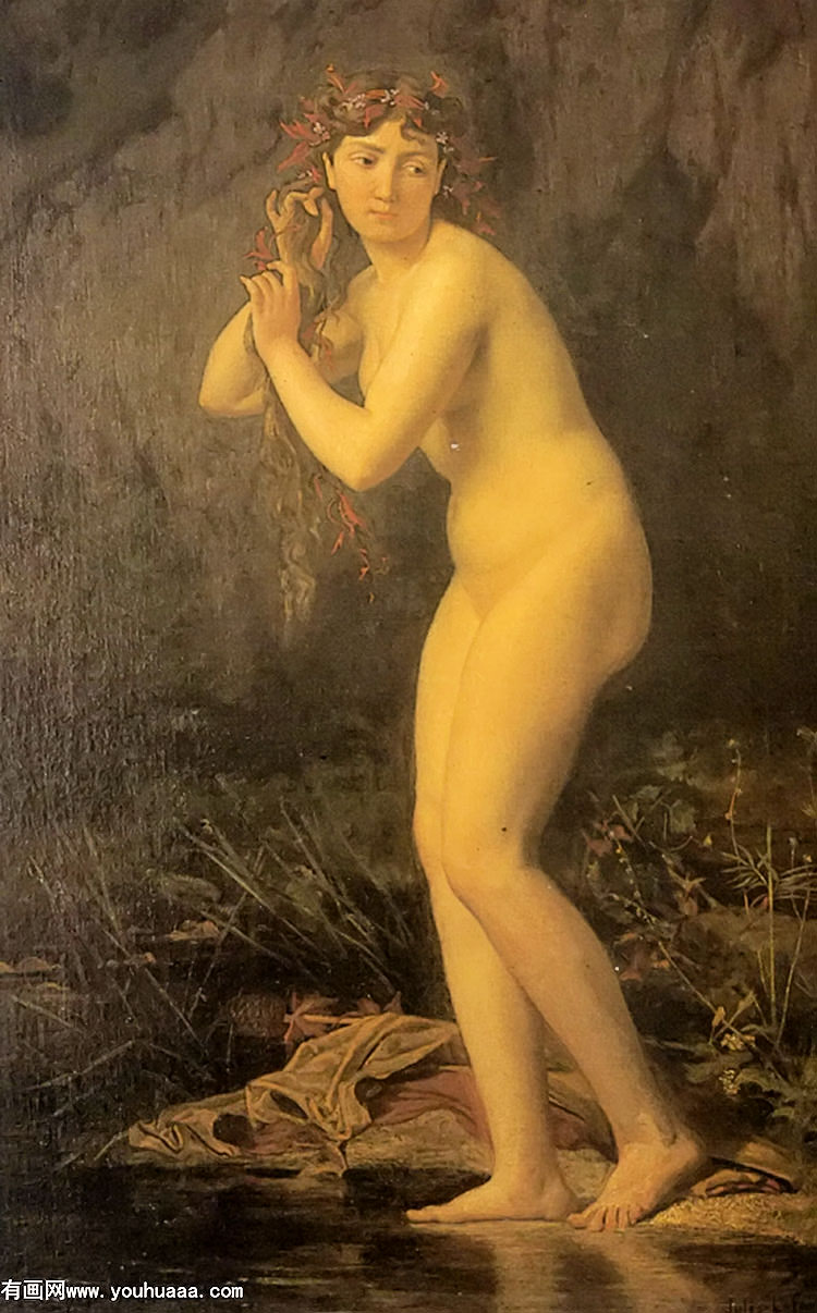 a bathing nude