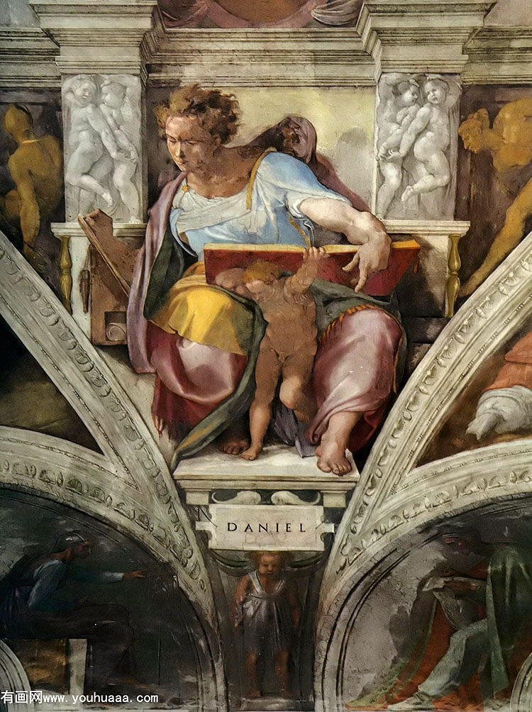 the prophet daniel rome vatican the vault of the sistine chapel