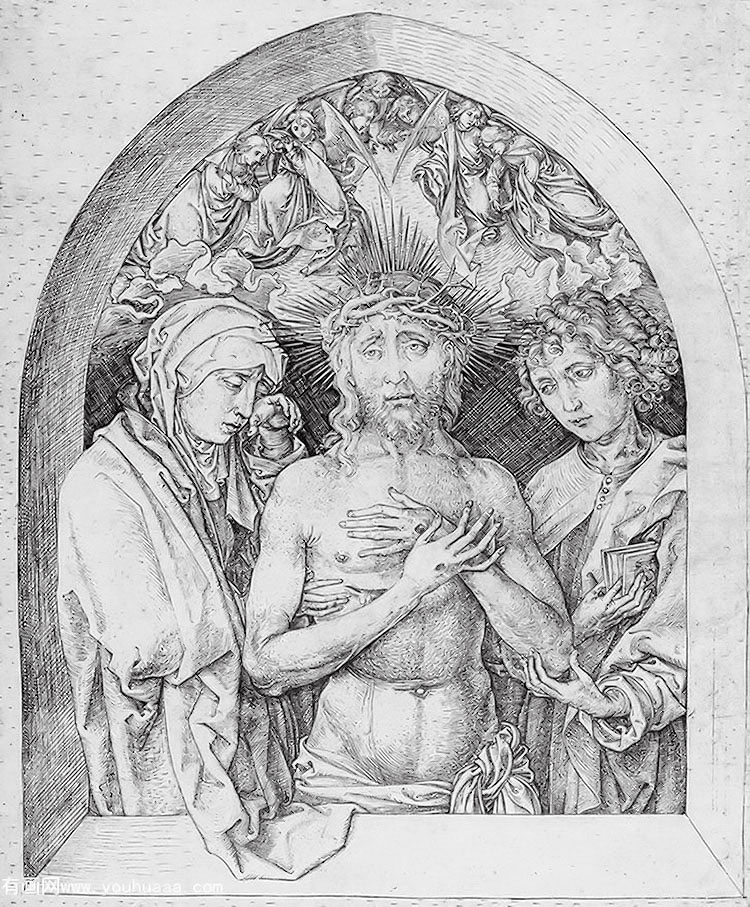 ǻ֮ʥĸǣʥԼ - the man of sorrows with the virgin mary and st john the evangelist