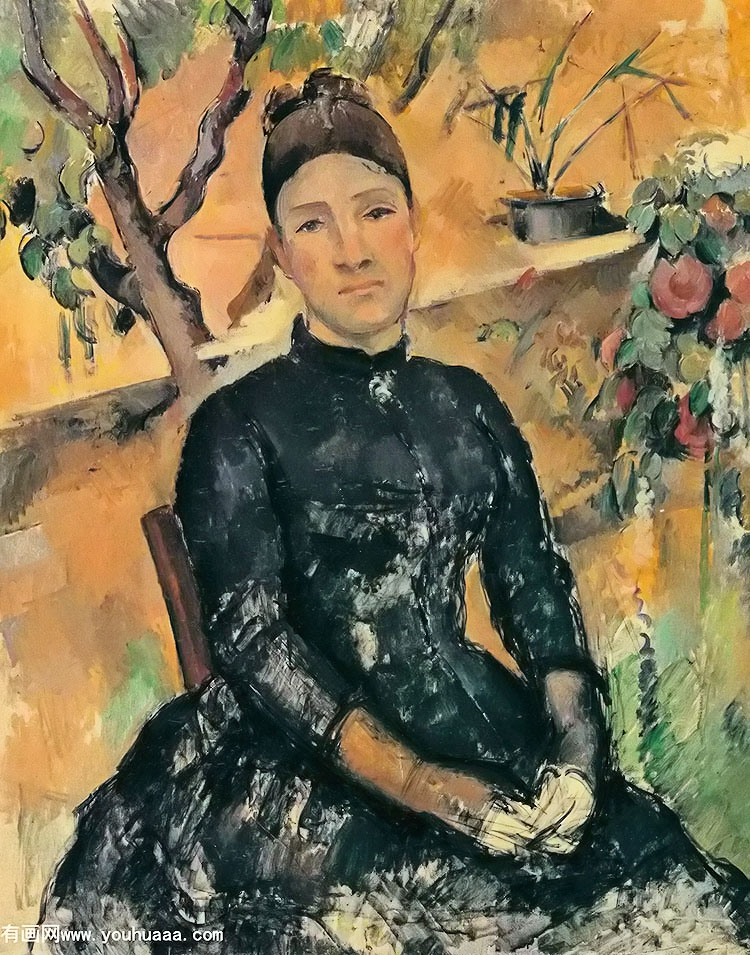 madame cezanne dans la serre vers