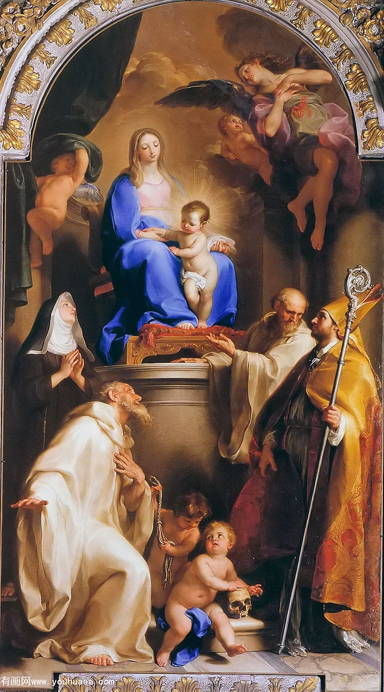 ʥĸ - the virgin and child with the blessed pietca castora forte and lodolf