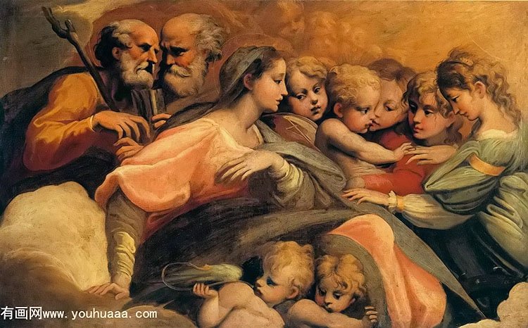 mystic marriage of saint catherine with saints joseph and peter