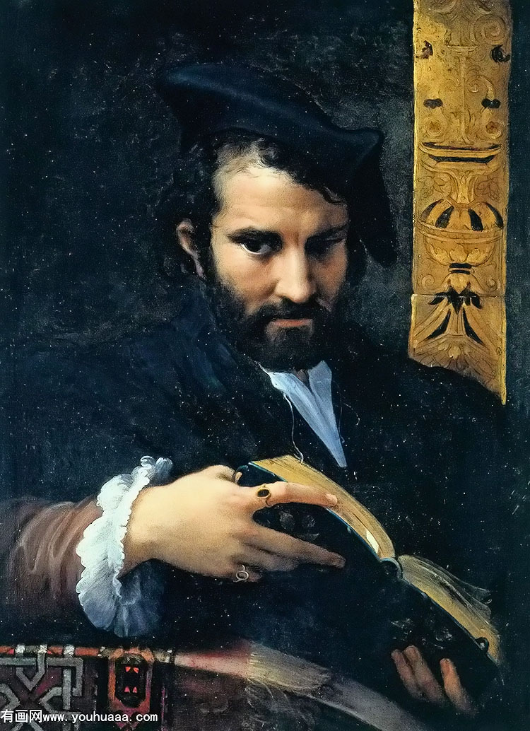 Ф - portrait of a man with a book