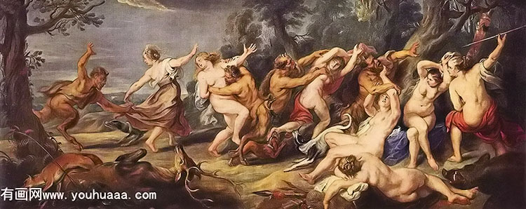 diana and her nymphs surprised by the fauns