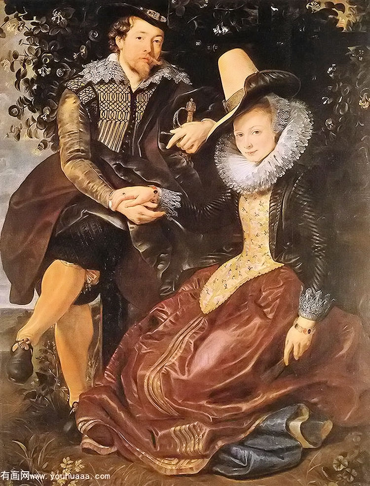 the artist and his first wife, isabella brant, in the honeysuckle bower