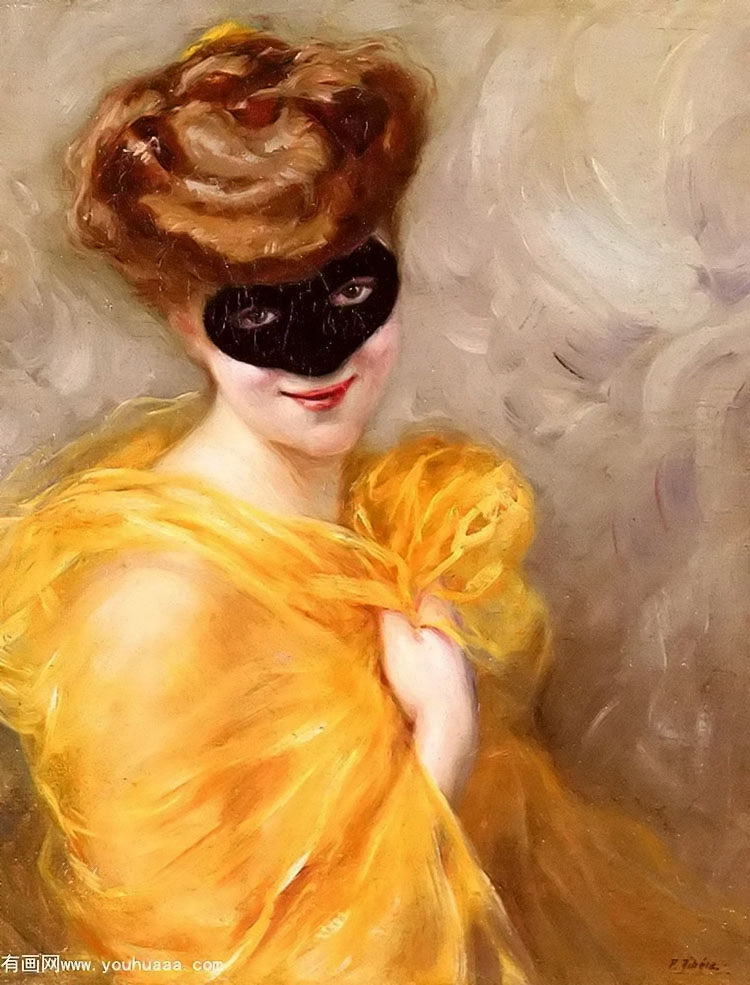 lady at a masked ball