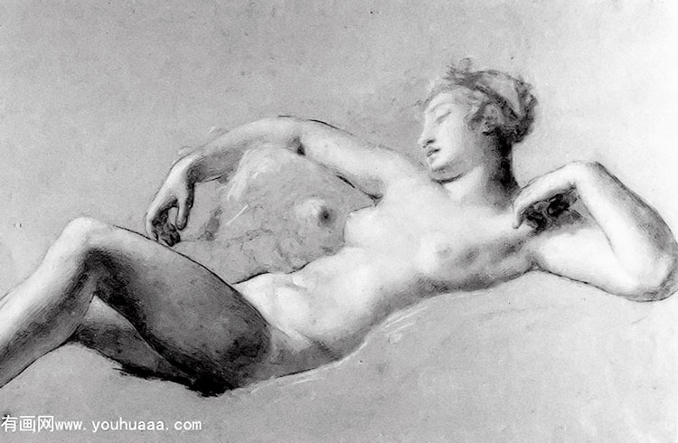 беŮ - female nude reclining