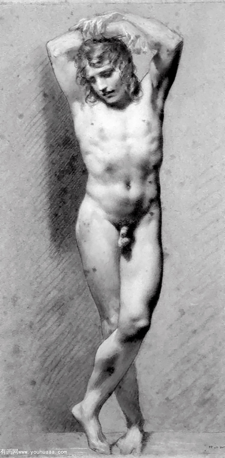 male nude standing