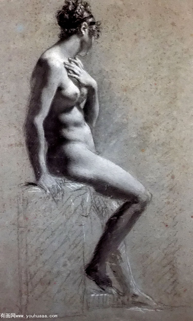 ŵŮ - seated female nude