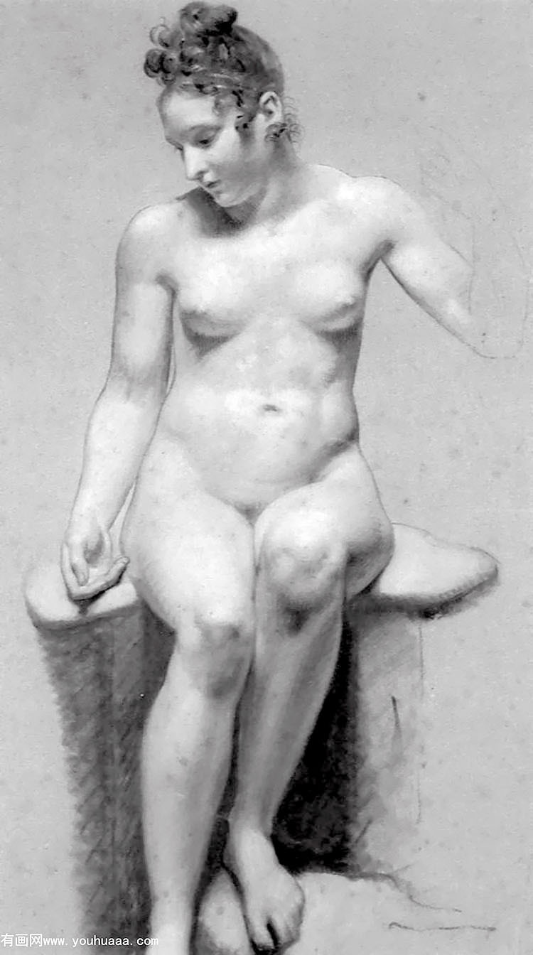 ŵŮ - seated female nude