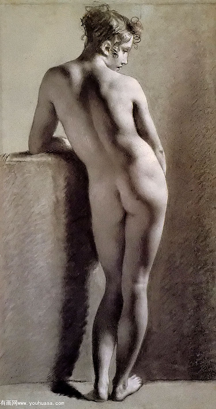 վŮӽ - standing female nude seen from the back