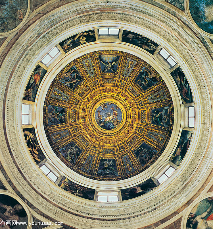 ñڻ - fresco and mosaics of the chigi chapel dome