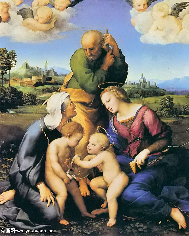 ʥͥʥɯ׺ʥԼ - holy family with saint elizabeth and saint john