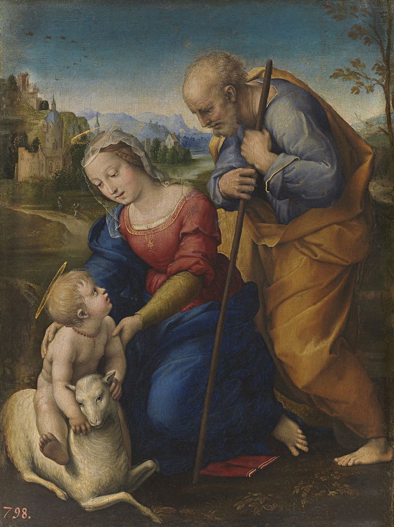 ʥͥ - the holy family with the lamb