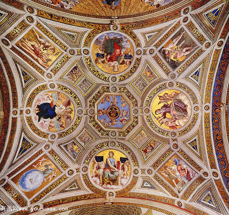 ٸǩ컨(ֲ1) - the stanza della segnatura ceiling [detail 1]