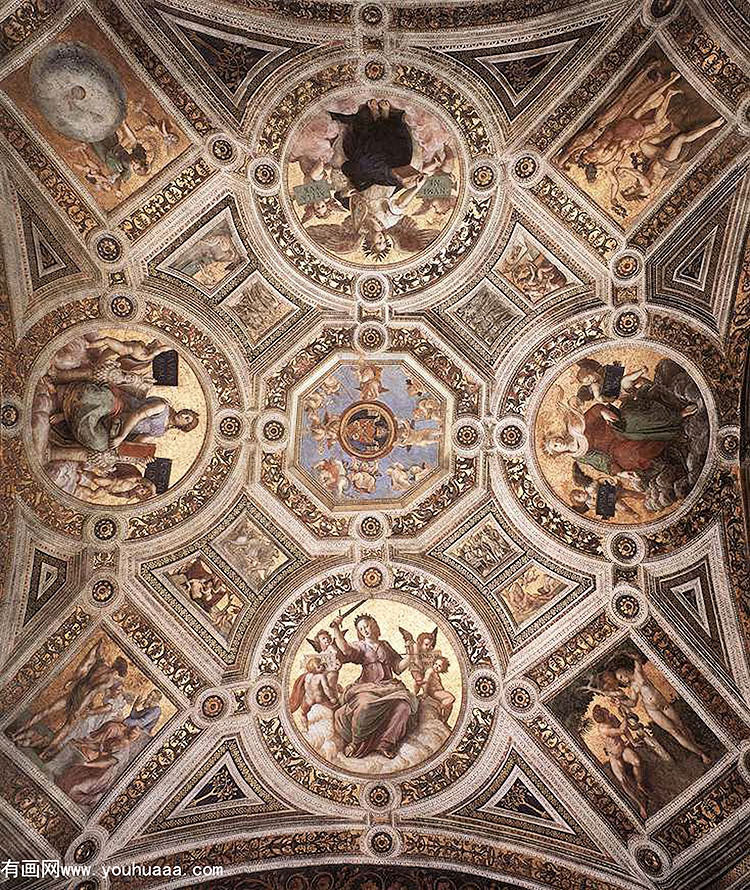 ٸǩ컨 - the stanza della segnatura ceiling